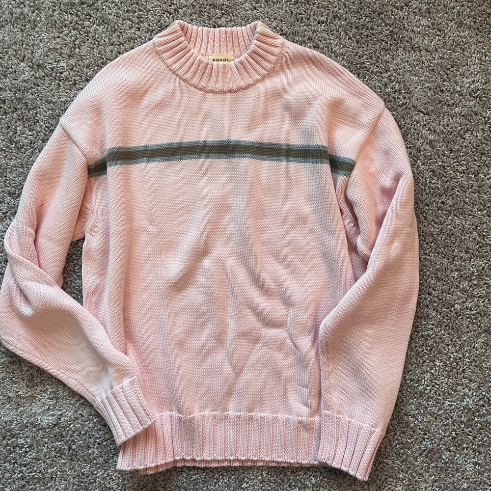 DONNI The Cotton Cashmere Stripe Sweater